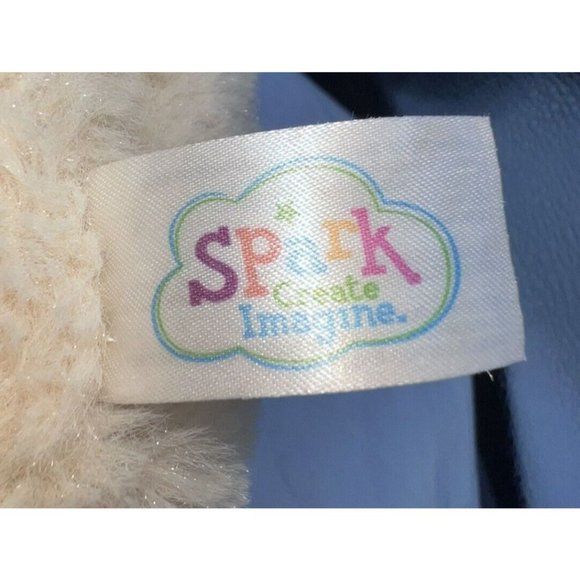 Spark Create Imagine Lamb Sheep Plush Rattle Cream Orange Paws Crinkle Ears - Picture 5 of 8